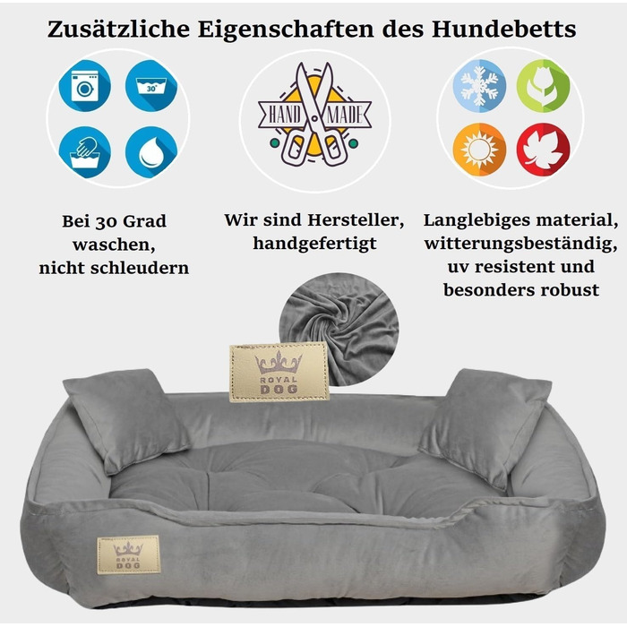 Ортопедичне ліжко для собак великих порід King Dog: зелений велюровий кошик для домашніх тварин, 115 x 95 см, легко миється, силіконова наповнювач