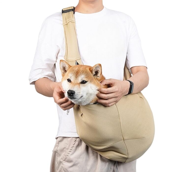 Сумка-переноска для собак | Дихаюча переноска для цуценят з вентиляцією - легкий багатофункціональний аксесуар для подорожей, походів, активного відпочинку, прогулянок, громадського транспорту та покупок, хакі