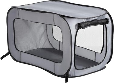 Складаний будиночок для собак і котів Beatrice Home Fashions, 91×56×56 см, сірий, переносний будинок для домашніх тварин