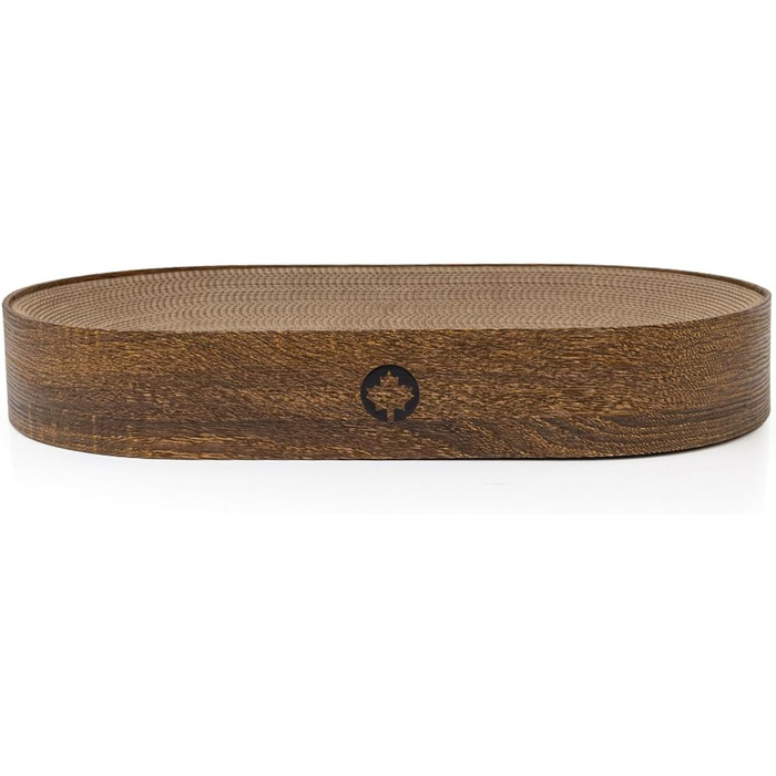 Килимок для кота з гофрокартону Apollo від CanadianCat Company, овальний, горіховий колір, 63 x 35 x 10 см