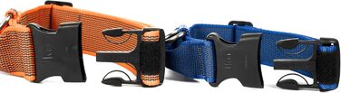Нашийник Julius-K9 Color & Grey з ручкою, надійним затвором та змінним патчем, 40 мм (38-53 см), Оранжево-Сірий