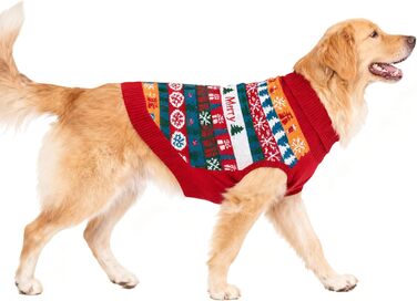 Пуловер для собак EXPAWLORER на Новий рік: теплий, модний, для маленьких, середніх та великих собак, XL X-Large