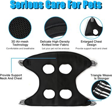 Набір для догляду за тваринами: гамак, триммер для нігтів, нашийник для грумінгу, фіксатор, петля для грумінгу, дихаюча сумка, помічник для малих тварин, чорний інструмент для догляду за кігтями