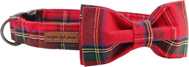 Нашийник для собак Unique Style з бантиком, регульований, для собак та котів, червоний, XXS-XL