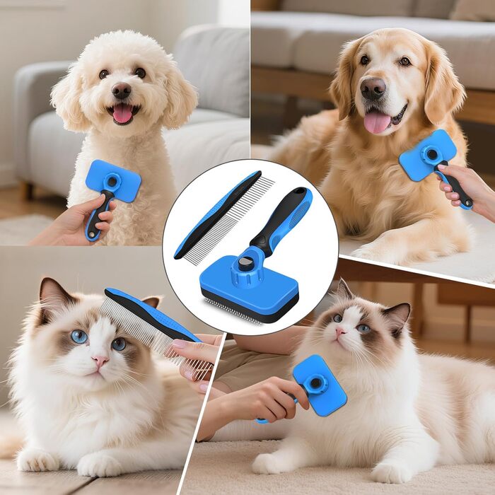 Набір для догляду за собакою: щітка для вичісування, шампунь-щітка, 3 шт.