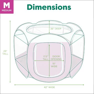 Furhaven Зручне переносне вольєр для собак та котів, розкладний, з блискавкою, L (фіолетовий, середній)