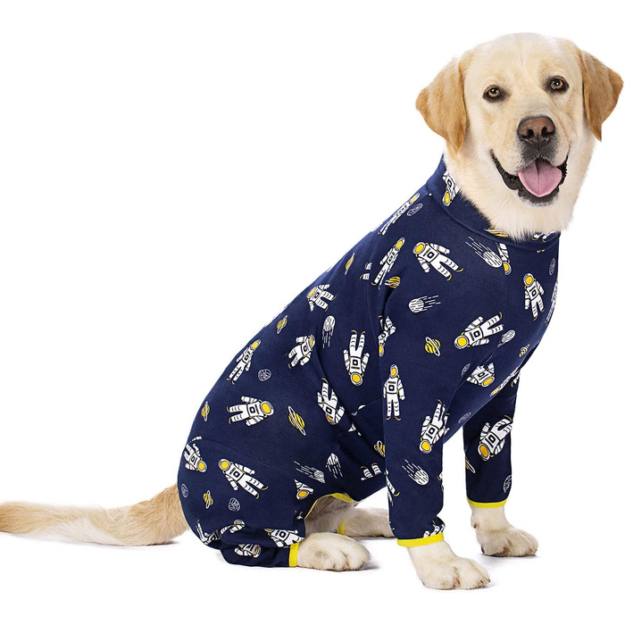 Піжама для собак Miaododo великих порід з бавовни, принт 