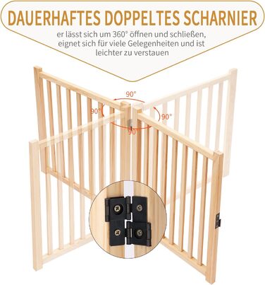 Двері-загородження для собак Pshelfy Holztür: дерев'яні, складні, для дому, 58 см