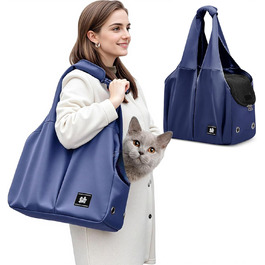 Сумка-переноска для собак та котів ALLSOPETS - Легка, дихаюча, для подорожей та активного відпочинку (Морська блакить)