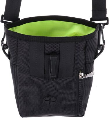 Сумка для корму для собак D DOLITY | Лежачка для дресирування собак | Сумка для ласощів з плечовим ременем | Сумка для перекусів для собак, для активного відпочинку на вулиці - Чорна