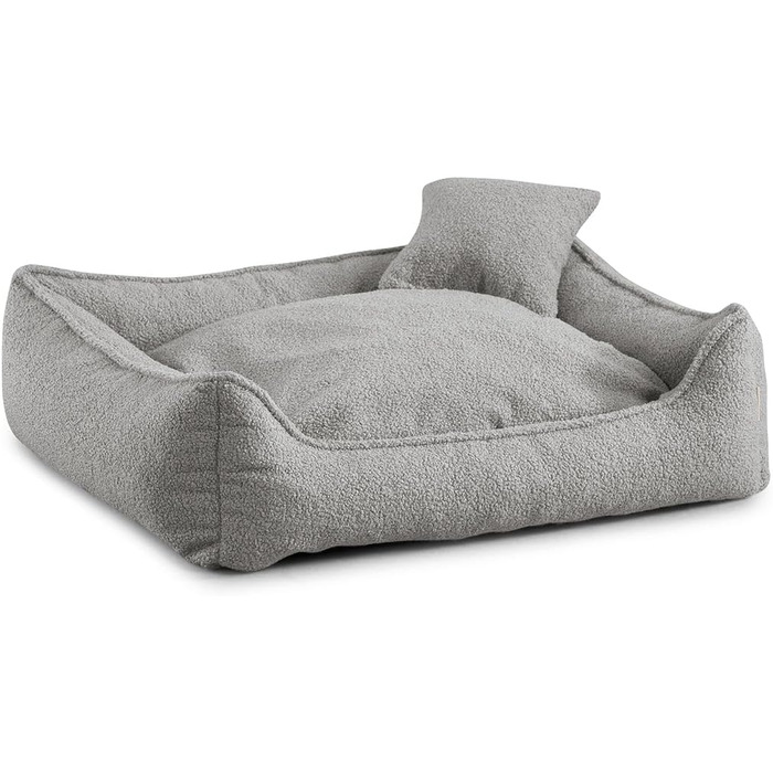 Ліжко для собак Gutekissen® Bear, середні породи, з подушкою, сірий колір, 80x70 см