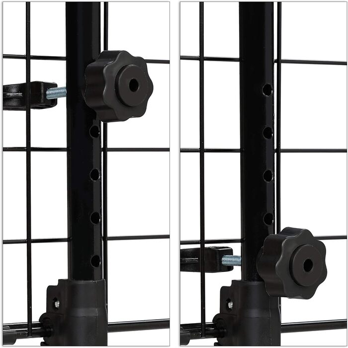 Сітка для собак у машину Relaxdays, перегородка, регульована ширина, чорна, 32 x 92-136 см