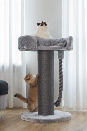 Когтеточка для котів Beeztees Tura, сіра, 60x60x100 см