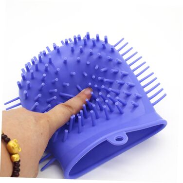 Масажер для миття лап собак FRCOLOR - силіконовий, з ручкою, для чищення та масажу лап. Підходить для собак середніх розмірів (M)