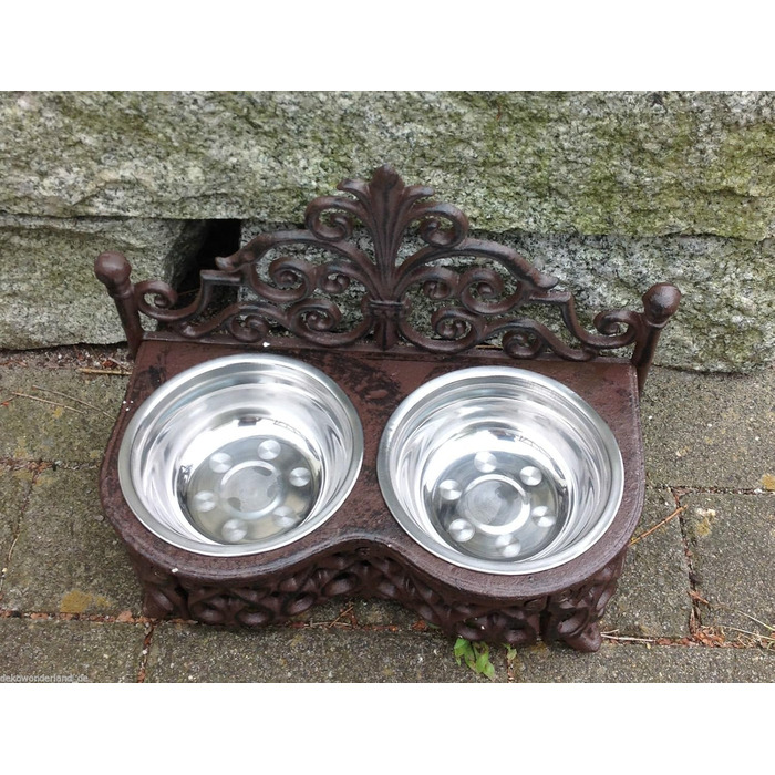 Миска для собак та котів Dekowonderland з чавуну, античний стиль