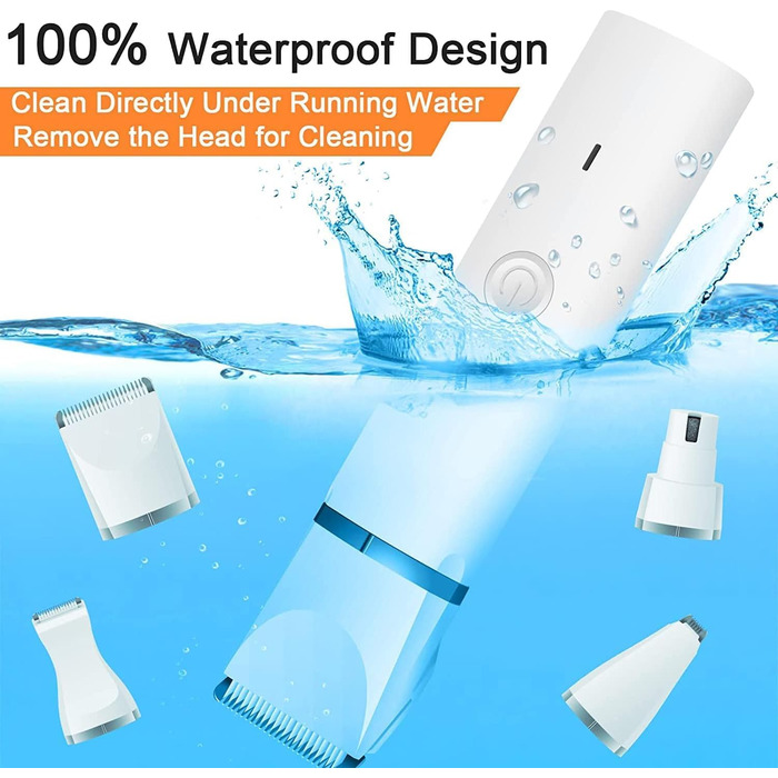 Триммер для собак Paw Trim Pro: тиха, водонепроникна машинка для догляду за лапами, очима, вухами та обличчям (набір)