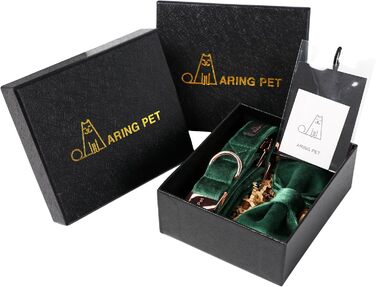 Елегантний ошийник для собак Aring з бантиком, м'який велюровий ошийник, регульований, темно-зелений, для дівчаток та хлопчиків