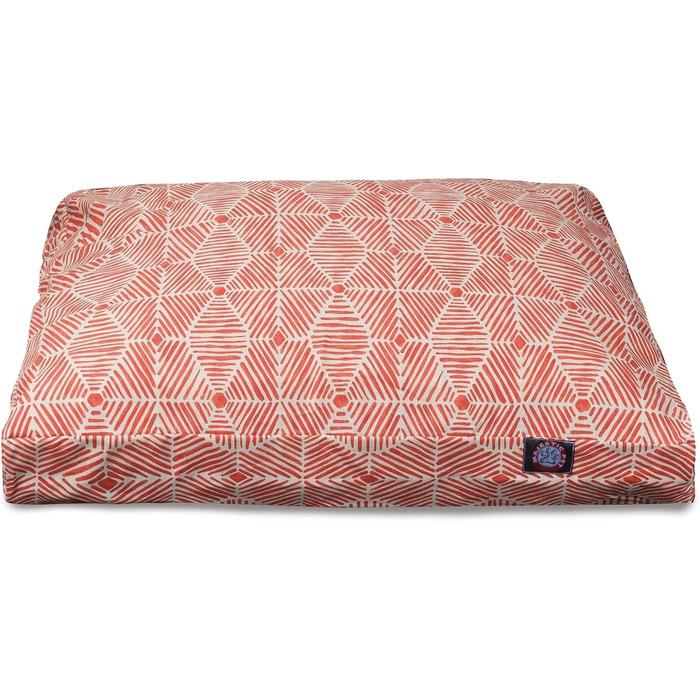 Ліжко для домашніх тварин Majestic Pet Charlie Salmon, велике, прямокутне, 127 x 107 x 13 см, лососево-рожевий