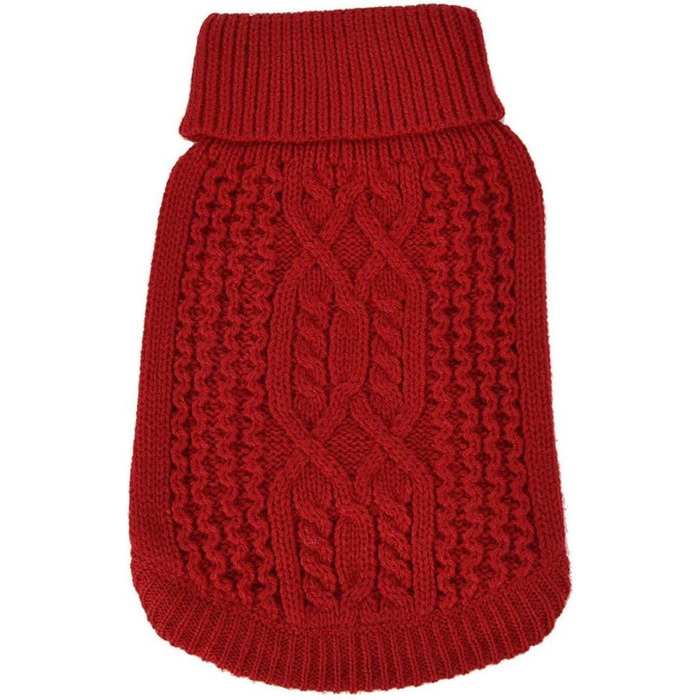 Вовняний пуловер для собак, теплий зимовий пуловер з високим коміром, одяг для собак, теплий пуловер з в'язаного полотна для цуценят, маленьких та середніх собак