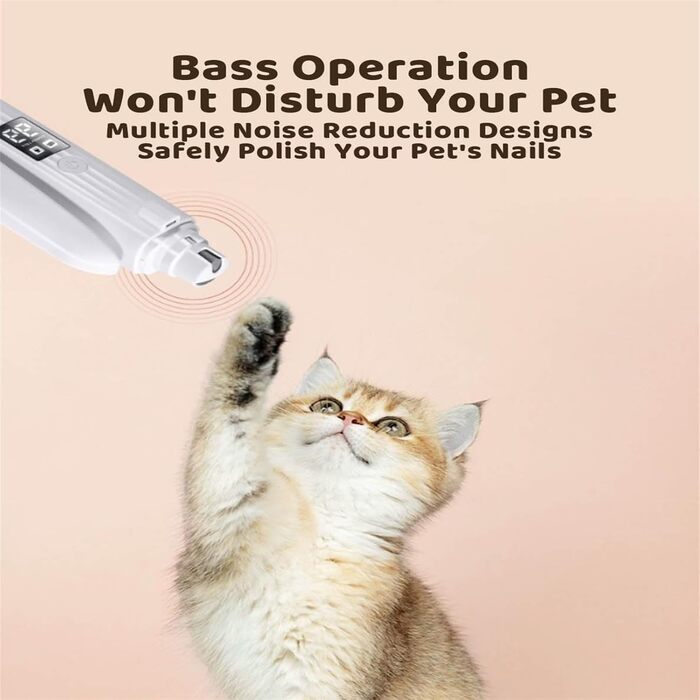 Триммер для нігтів 2-в-1 LED для собак та котів Neu з LED-підсвічуванням, захистом від бризок та регулюванням швидкості