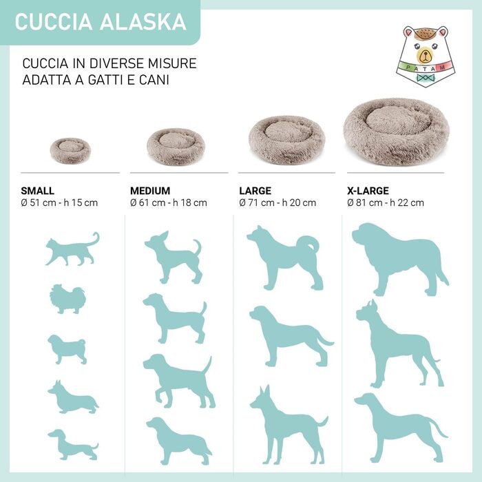 Крісло-ліжко для собак та котів Alaska, плюшеве, знімний чохол, антиковзаюче, машинне прання, 81 см