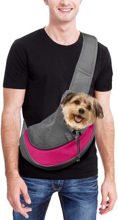 Тканинна переноска для собак та котів, сумка-переноска для тварин, рожева