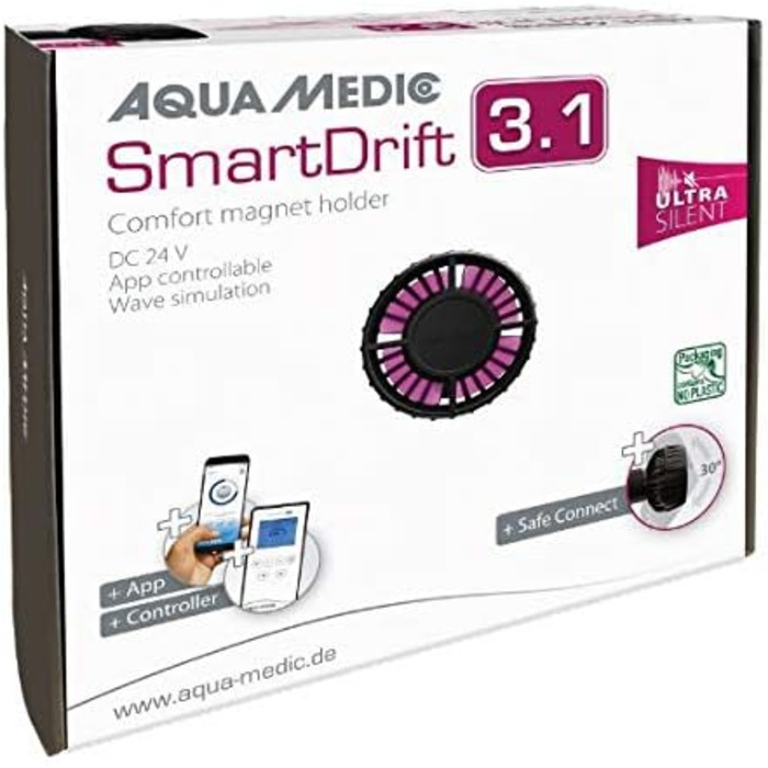 Aqua Medic SmartDrift 3.1 — компактна ультратиха течієва помпа з керуванням через додаток або контролер
