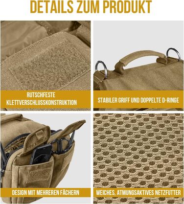 Шлейка для собак OneTigris з рюкзаком, Hoppy Camper 3.0, для кемпінгу та піших прогулянок, для середніх/великих собак, зелена (L, коричнева)