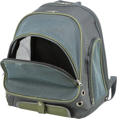 Рюкзак для собак TRIXIE Lyla - для собак до 8 кг, з кишенями, короткою повідком та регульованим плечовим ременем, з дихаючого мешу