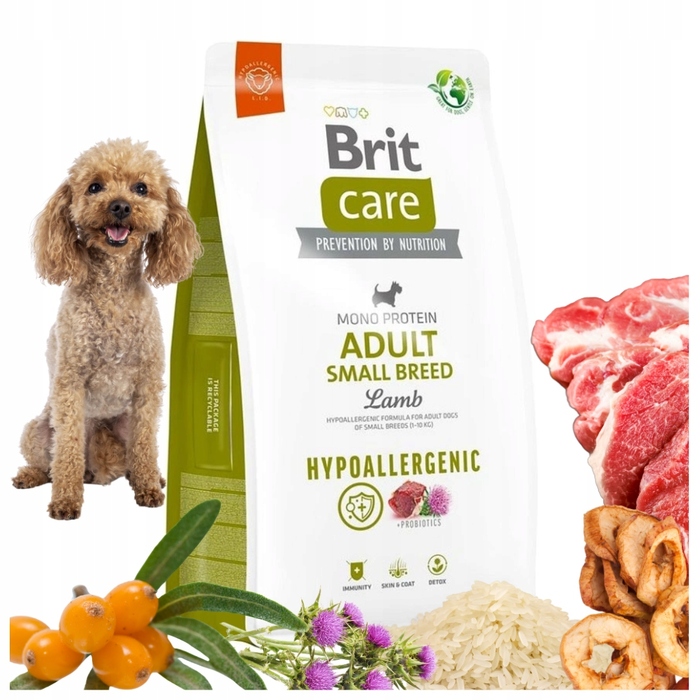 Сухий корм для собак малих порід Brit Care Hypoallergenic Adult Lamb (Ягня), 3 кг