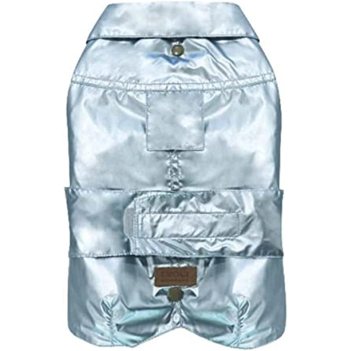 Водонепроникний дощовик для собак Croci Montreal, розмір спини 30 см, з підкладкою з флісу, регульований з гумкою та отвором для повідка та шлейки, перламутровий колір, 1 шт.