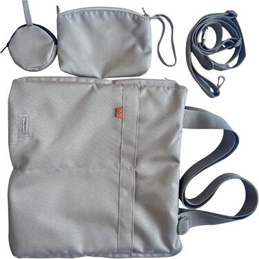 Сумка Tasche 2-в-1 з підстилкою для собак – складана, легка, водовідштовхувальна. В комплекті: косметичка, сумка для снеків, поводок, карабін