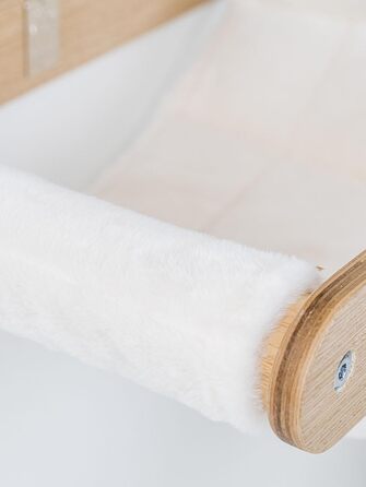 Стіна для лазіння котів Petrebels Lazy 50 см, підвісна котяча лежанка, настінний кігтеточка, преміум-якість, монтаж на стіну, деревина дуб рустикальний