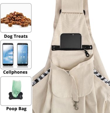 Транспортна сумка для собак та інших домашніх тварин Lyneun, регульована, дихаюча, для прогулянок та активного відпочинку (біла)