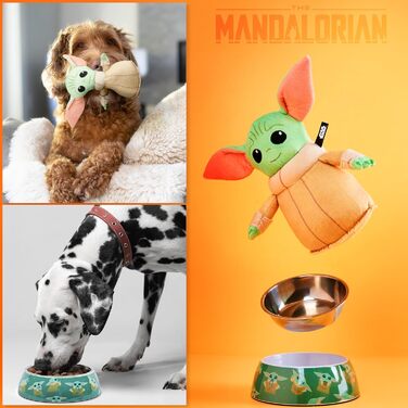 Набір іграшок та мисок для собак Disney Stitch: миска та іграшка для собак, подарунок (Зелений Бебі Йода)