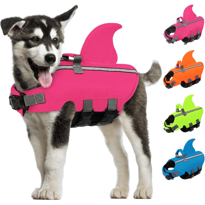 Світлокасова жилет для собак AOFITEE, рожевий, XS-M, з ручкою для порятунку, регульований