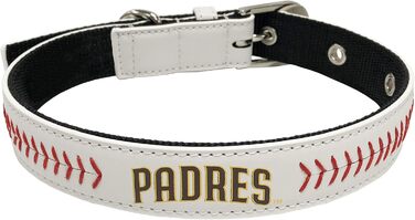 Нашийник для собак MLB San Diego Padres, преміум ПВХ шкіра, стильний, міцний, розмір L, регульований 51-74 см