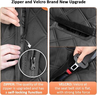 Захист для заднього сидіння автомобіля для собак KYG, водовідштовхувальний, знімний, сумісний з Isofix, 128x58x45 см