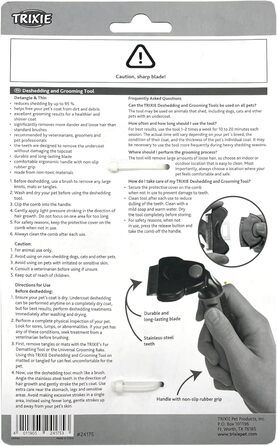 Тріксі Щітка для вичісування шерсті з вимінним насадком - 11x15 см, 24175