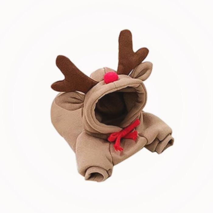 Теплий зимовий одяг для собак, милий халат для собак, толстовка з капюшоном, фліс, костюм для домашніх тварин, куртка для Французького бульдога, Чихуахуа, одяг для собак, колір кава, розмір S