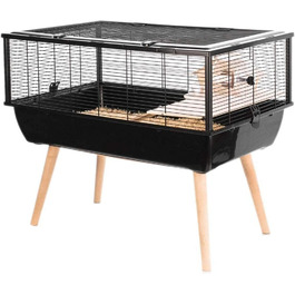 Клітка для гризунів Zolux Neo Nigha мала, 77,5×47,5×64,5 см, чорна