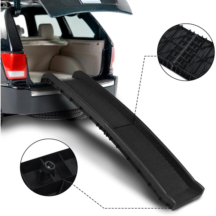 Наізі Рампа для собак 156см, складна, з антиковзким покриттям, для собак/кішок/домашніх тварин до 90 кг, чорна