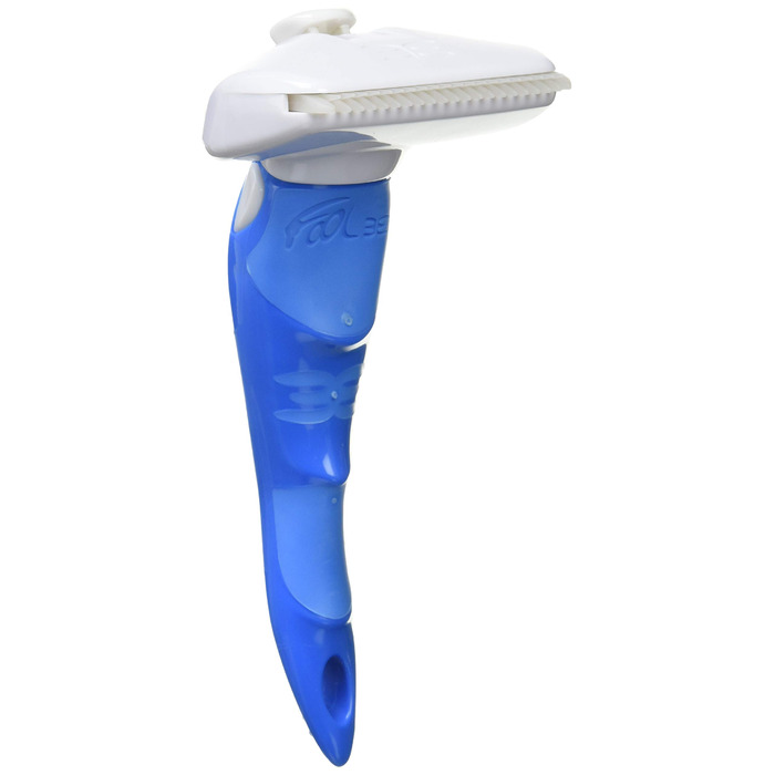 Гребінець Iris Ohyama FoOlee Easee для чутливої шкіри та шерсті тварин, розмір M, синій, пристрій для видалення шерсті, щітка для тварин