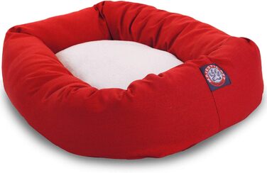 Кругле собаче ліжко Donut з підтримкою шиї, Sherpa, 61 x 45 x 17 см, S, для собак, миється, м'яке, комфортне, з підтримкою шиї, Majestic Pet