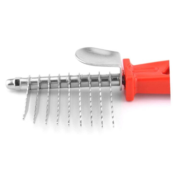 Набір гребінців для грумінгу тварин POPETPOP (3 шт.) - гребінець для собак та котів, для видалення шерсті, середній, червоний