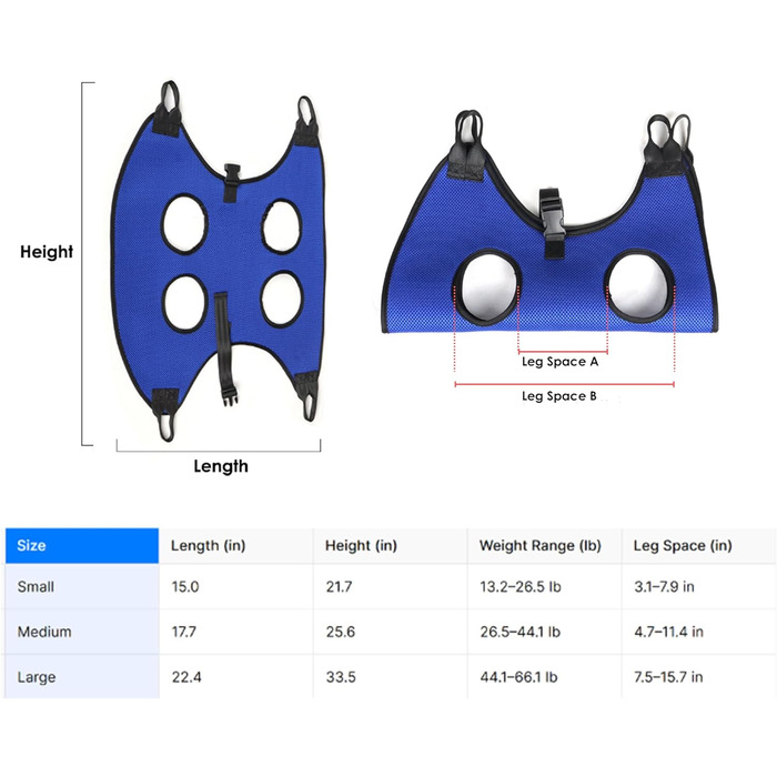Гамак для грумінгу собак Muejjur, гамак для підстригання нігтів, ідеально для грумінгу та догляду за собаками, вага 20-29,9 кг