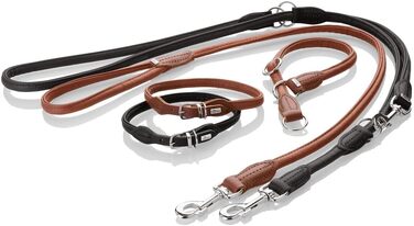 Шкіряний нашийник для собак HUNTER Round & Soft Canadian UP, колір коньячний, 55 см
