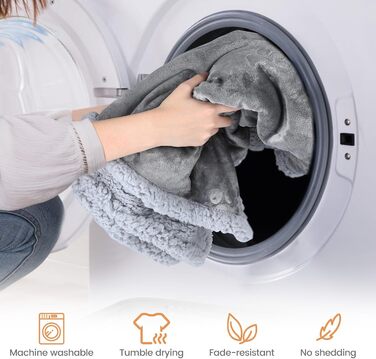 Водонепроникна флісова ковдра для собак PETTOM, двостороння, сіра, 100×70 см