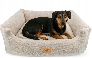 Ліжко-диван для собак Odol-Plusz, рожеве, прямокутне, розмір L 95x75 см