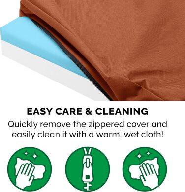 Гірчичне водовідштовхуюче ліжко для собак Furhaven з охолоджуючим гелем, розмір L (76x51x8 см), для собак до 15,9 кг, знімний, пральний чохол, для дому та вулиці